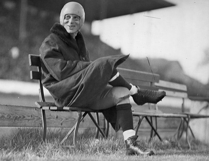 Don Hutson, at ease.